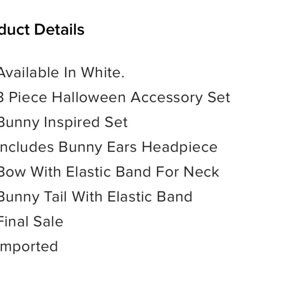 Bunny Rabbit Accessory Set - Picture 3 of 3